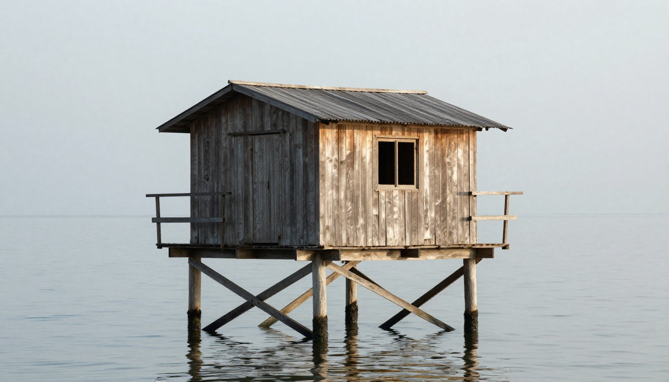 Les berges de l'étang de l'Or à Mauguio
